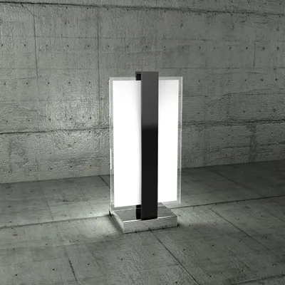 Obrázok produktu pre Abatjour Modern Cross Metal Black Glass 1 Light E27