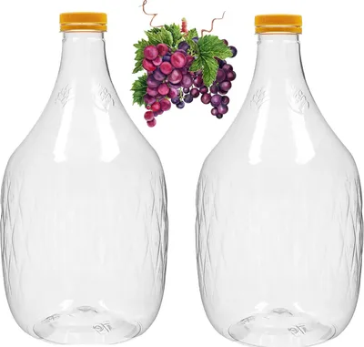 Produktbild von 2 x 5L Weinflasche Weinballon aus Kunstoff GÄRBALLON Ballonflasche Gallone