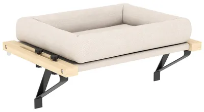 Immagine prodotto di Cuccia per gatti da fissare alla finestra o al termosifone | Colore: Bianco, Marrone | Dimensioni: 50x36x24 cm