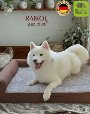 Produktbild von Raikou Hundebett Hundesofa Tierbett Anti Rutsch Braun Melange Gr. 120*90*10cm