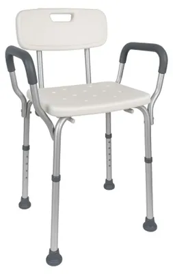 Produktbild von Duschstuhl Badehocker Duschhocker - Höhenverstellbar - Rutschfest - Aluminium und PVC - Für Dusche oder Badewanne