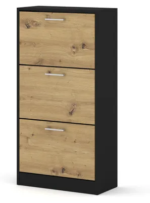 Zdjęcie produktu dla Homlando szafka na buty IGA 3D 60 cm czarny dąb artisan