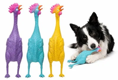 Image de Jouet pour chien Flamingo Freckles Poulet, Taille : L