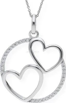 Produktbild von Kettenanhänger Silber 925 Zirkonia Herz JL10-02-1551 JuwelmaLux
