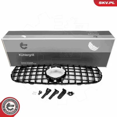 Produktbild von ESEN SKV 66SKV569 Kühlergrill Frontgrill passend für MERCEDES-BENZ GLC (X253) Schwarz Glänzend