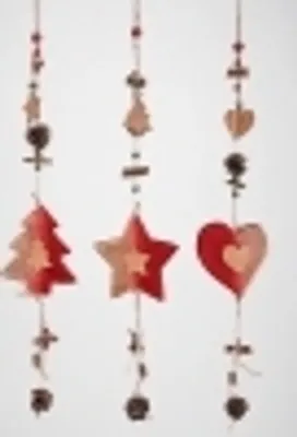 Produktbild von Deko Hänger Weihnachten rot sortiert 1 von 3 Varianten