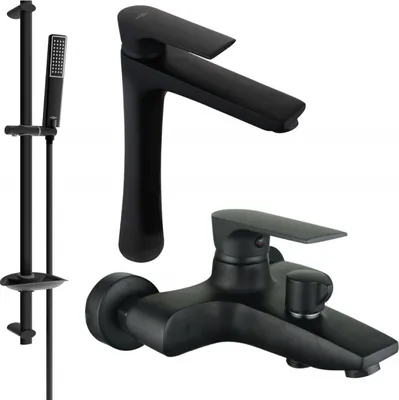 Produktbild von Mexen Axel DB72 Badewannenset, Schwarz - 73813DB72-70