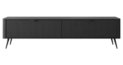Produktbild von AX LIVING Moderner TV Lowboard Schwarz Matt Vespasia 200 2T – 200 cm
