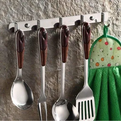 Produktbild von 5-Haken-Haaklijst aus Edelstahl für Badkammer, Badezimmer, Küche, Büro