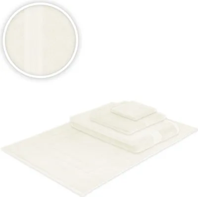 Produktbild von Handtücher Kombi Bade Set 4teilig 500 g/m² Frottee Naturweiß