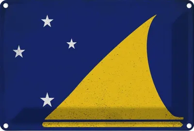 Produktbild von vianmo Blechschild 12x18 cm Tokelau Vintage Flagge Fahne Wappen