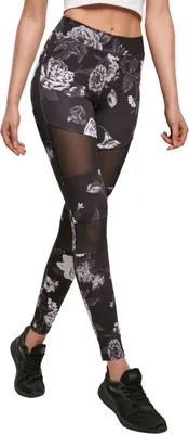 Immagine prodotto di Urban Classics Donna - Leggings a fiori TECH MESH - M