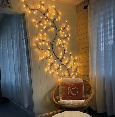Produktbild von Ciskotu Lichterkette Willow Vine, USB Weidenrebe Baum Lichter, 144 LED Biegbare KÃ1/4nstliche Baumzweige Lichter,