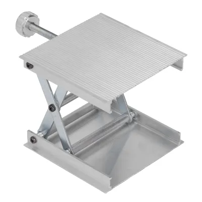 Obrázek produktu pro Laboratorní zvedací plošina 90x90mm Výškově nastavitelný měřicí nástroj Ruční zvedací plošina (stříbrná )