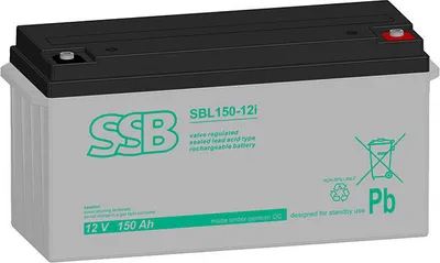Immagine prodotto di Batteria al piombo SSB SBL 150-12i Batteria AGM attacco a vite M8 - 12V 150Ah
