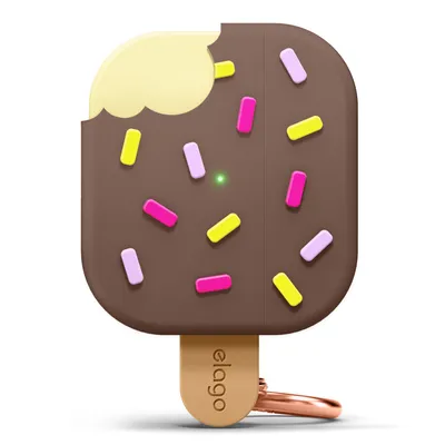 Produktbild von Elago Hülle mit Eiscreme-Muster für AirPods 3 - Dunkelbraun