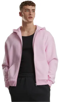 Obrázok produktu pre Pánská mikina Urban Classics Fluffy Zip Hoody softpink - 5XL