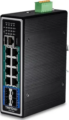 Immagine prodotto di Switch industriale TRENDnet 12 porte Gbit ManagedL2+ PoE+ metallo