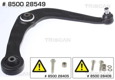 Produktbild von TRISCAN 8500 28549 Querlenker passend für PEUGEOT 206 Schrägheck (2A/C)