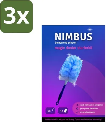 Produktbild von NIMBUS Magic Duster Starter-Set: Griff + 4 Nachfüllpackungen (1 Set) - Vorteilspack - 3 Stücke