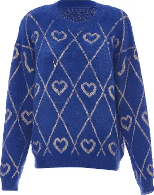 Image de Pull en maille ebeeza pour femme - bleu roi, M