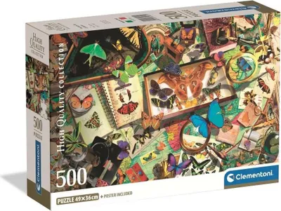 Image de CLE puzzle 500 CompactTheButterflyCollector 35581