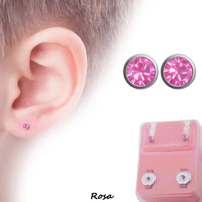 Produktbild von Medizinische Ohrstecker / Gesundheitsstecker / Erstohrstecker Zirkonia von Studex rosa