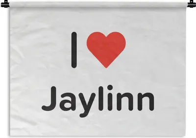 Produktbild von MuchoWow® Wandteppich Wandbehang Ich liebe - Jaylinn - Mädchen 90x67.5 cm Tapisserie Dekoration Wandtuch - Fototeppich - Wand-Skulpturen
