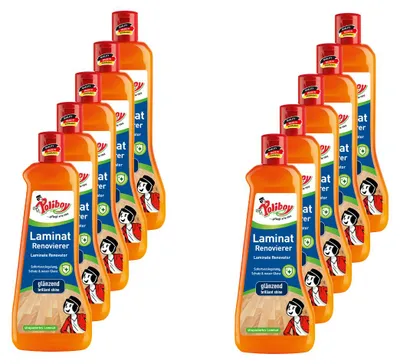 Produktbild von Poliboy Laminat Renovierer Glänzend 10er Set - 5L, Inhalt jeweils 500ml - Sofortversiegelung, Schutz & neuer Glanz