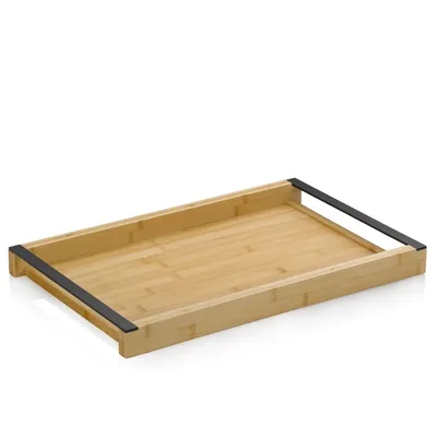 Produktbild von KELA Serviertablett Kiril 54x35 cm Bambus schwarz KL-12597