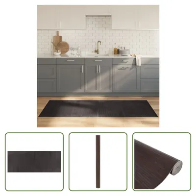 Immagine prodotto di The Living Store Tappeto rettangolare marrone scuro 80x200 cm Bamboo