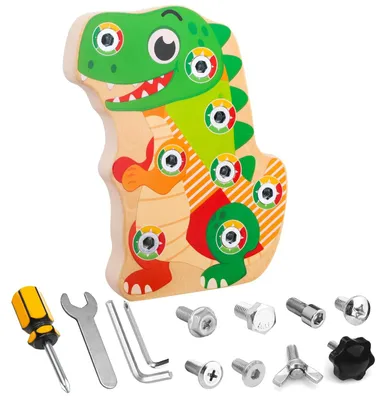 Produktbild von Schraubbrett Lernspielzeug aus Holz - Montessori Spielzeug - Motorikspielzeug - Feinmotorik - Geeignet für Kleinkinder - Verbesserung der kognitiven Fähigkeiten