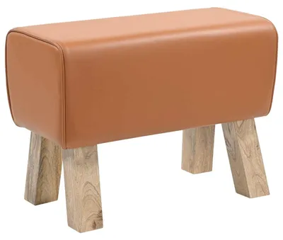 Immagine prodotto di panca 60 x 30 x 45 cm Pelle Vera Marrone