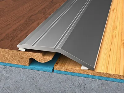 Obrázek produktu pro Vyrovnávací lišta (profil) Stříbro - Lišta 2700x35x8 mm
