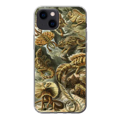Produktbild von MuchoWow® Handyhülle Schutzhülle Hülle für iPhone 13 mini Lacertilia - Alte Meister - Kunst Silikon Softcase Handy Hülle - Softcase