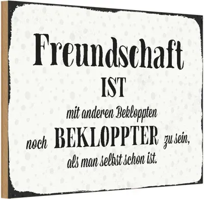 Produktbild von vianmo Holzschild 12x18 cm Freundschaft ist mit anderen Familie Freunde
