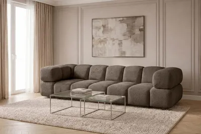 Produktbild von Kaiser Möbel Sofa 4-Sitzer, strukturierter Premiumstoff Sonic, Braun, Averro