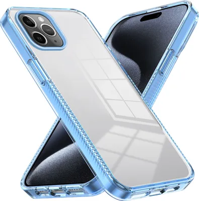 Produktbild von Hülle für iPhone 11 Pro Rutschfest Kristallklare Stoßfeste TPU Bumper Handyhülle Blau