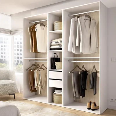 Immagine prodotto di Rector - Guardaroba Grande, 45x205h cm Bianco, 5 Ripiani