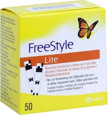 Obrázek produktu pro Testovací proužky Freestyle Lite bez kódování 50 ks