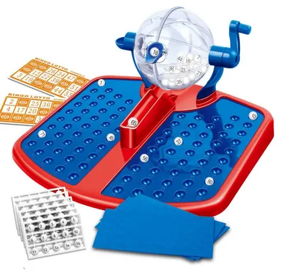 A bingo lotto game set displayed on a white background.