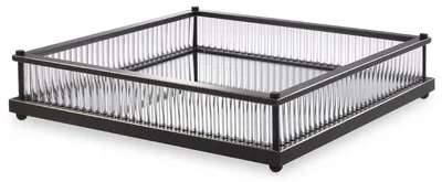 Image de Casa Padrino Plateau de service de luxe couleur bronze 39,5 x 39,5 x H. 9 cm - Plateau en acier inoxydable miroir - Accessoires de luxe pour la gastronomie