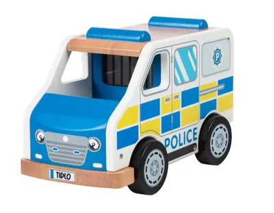 Produktbild von Tidlo Polizeiwagen Holz Spielzeugauto Polizei