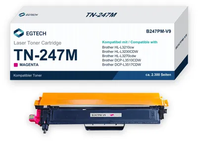 Produktbild von Toner kompatibel mit Brother TN-247M Magenta HL-L3210cw HL-L3230CDW HL-L3270cdw