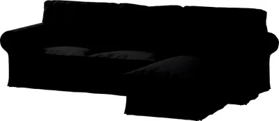 Produktbild von Dekoria Bezug für Ektorp 2-Sitzer Sofa mit Recamiere, schwarz, Ektorp 2-Sitzer Sofabezug mit Recamiere