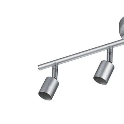 Obrázek produktu pro Stropní bodové svítidlo PARIS 4 plameny kovové stříbrné titanové barvy, šířka 50 cm