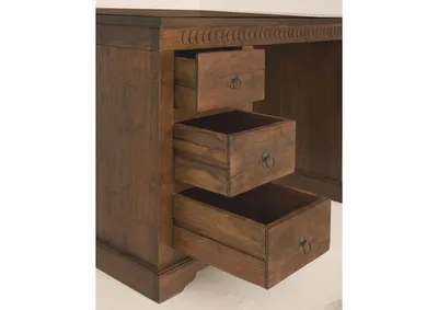 Produktbild von MASSIVMOEBEL24 Schreibtisch Akazie 150x85x76 nougat lackiert OXFORD #420