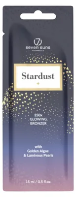 Imagen del producto de Bronceador iluminador 7suns Stardust, presentación en sobre de 15 ml