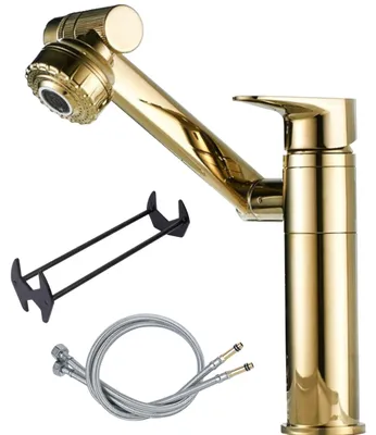 Mengkraan 360° drehbar, Gold, 3-teilig mit Zubehör