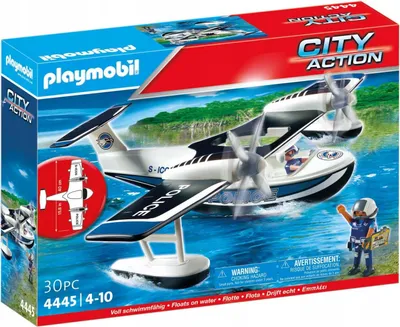 Produktbild von PLAYMOBIL City Action 4445 Tragflächenboot Polizeiflugzeug